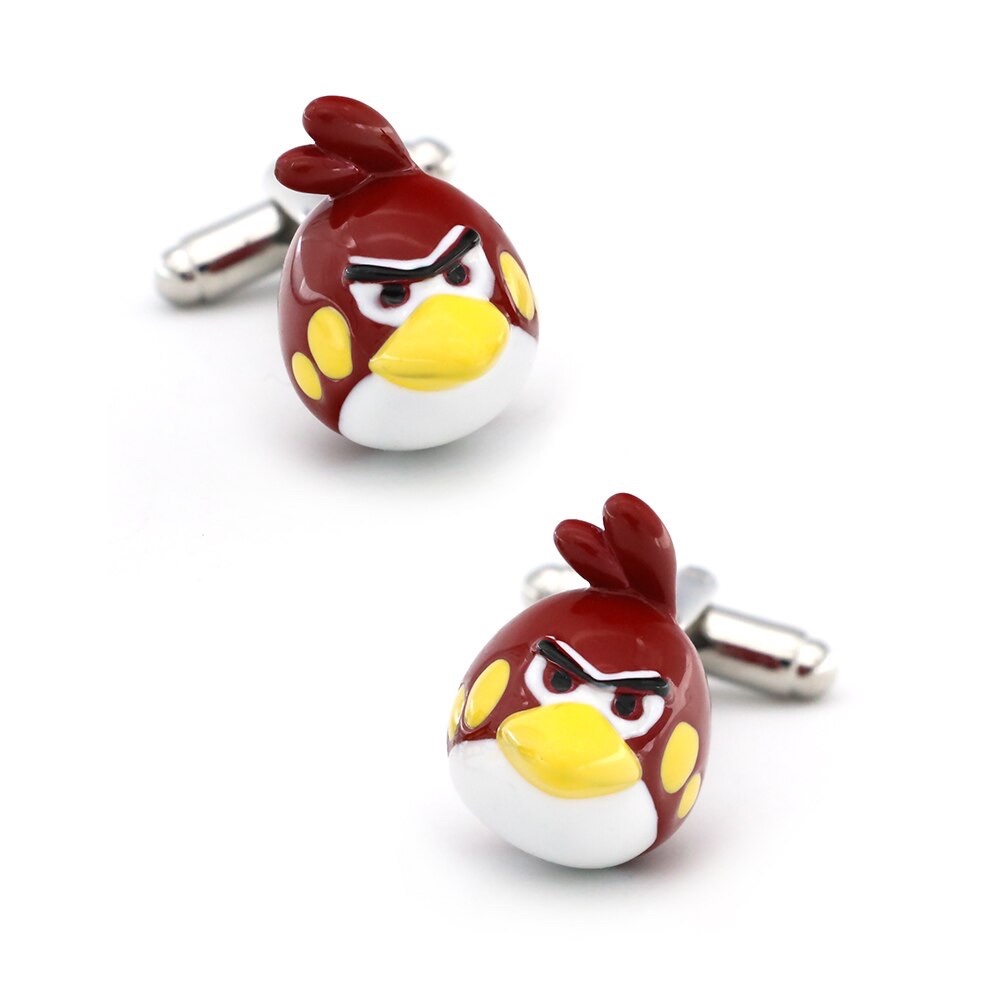 Red and Yellow Angry Bird Cufflinks